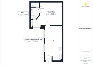 Appartement de 30.03 m² à Paris