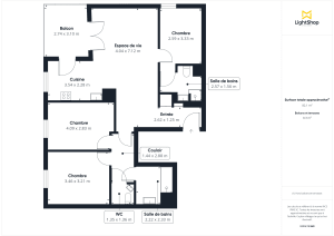 Appartement de 84.0 m² à Saint-Denis