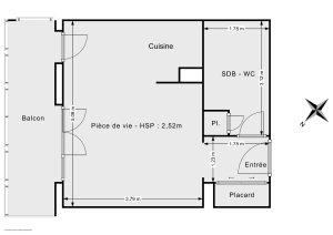Appartement de 27.0 m² à Paris