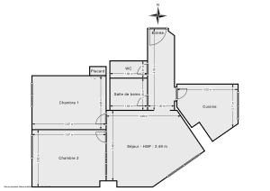 Appartement de 53.0 m² à Paris