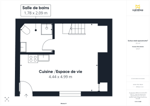 Appartement de 22.41 m² à Bordeaux