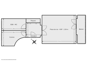 Appartement de 35.0 m² à Paris