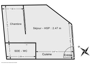 Appartement de 16.0 m² à Paris