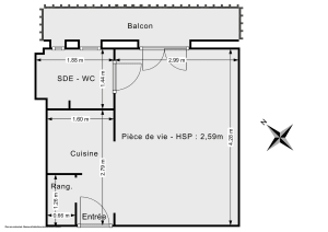 Appartement de 20.0 m² à Paris