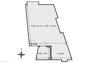 Appartement de 18.0 m² à Paris