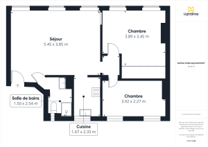 Appartement de 54.39 m² à Paris