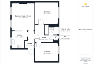 Appartement de 68.72 m² à Nantes