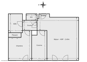 Appartement de 46.5 m² à Courbevoie