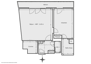 Appartement de 45.24 m² à Suresnes