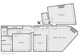 Appartement de 56.0 m² à Courbevoie