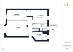 Appartement de 57.6 m² à Paris