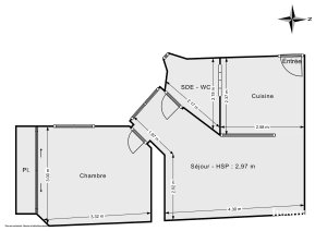 Appartement de 32.3 m² à Paris