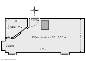 Appartement de 13.45 m² à Paris