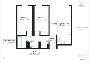 Appartement de 54.2 m² à Bordeaux