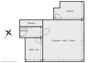 Appartement de 27.0 m² à Paris