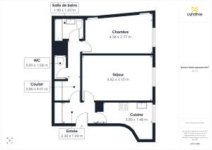 Appartement de 48.4 m² à Paris