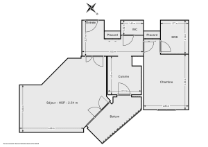 Appartement de 48.25 m² à Issy-les-Moulineaux