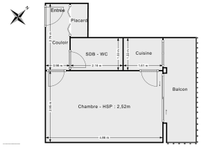 Appartement de 23.0 m² à Paris