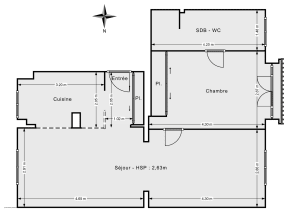 Appartement de 53.0 m² à Paris