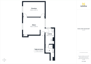 Appartement de 38.24 m² à Paris