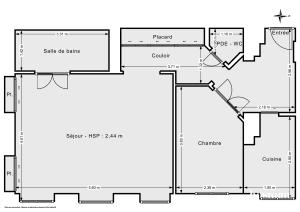 Appartement de 55.0 m² à Paris