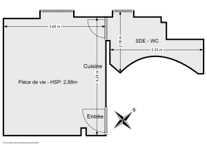 Appartement de 19.0 m² à Paris