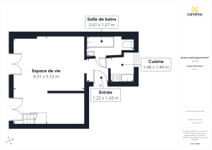 Appartement de 28.25 m² à Bordeaux
