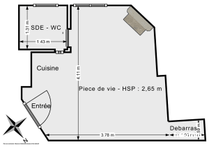 Appartement de 16.78 m² à Paris