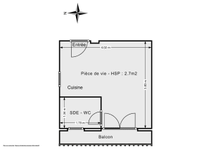 Appartement de 16.0 m² à Paris