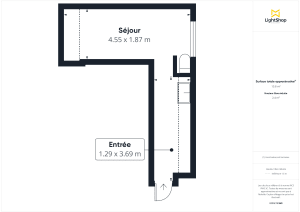 Appartement de 9.46 m² à Paris