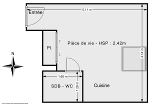 Appartement de 14.84 m² à Nantes