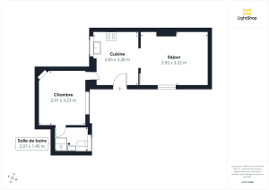 Appartement de 34.29 m² à Paris