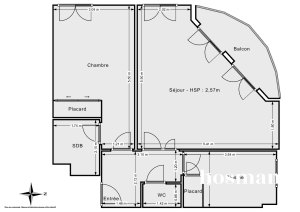 Appartement de 54.0 m² à Levallois-Perret