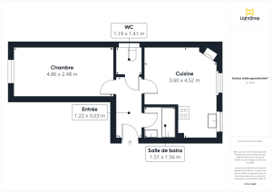 Appartement de 33.0 m² à Paris