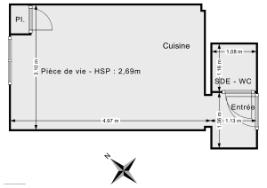 Appartement de 17.0 m² à Paris