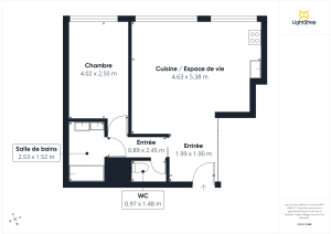 Appartement de 48.0 m² à Paris