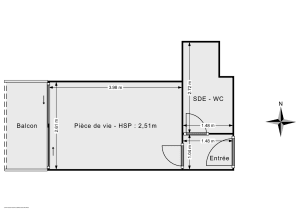 Appartement de 14.95 m² à Paris