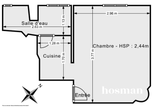 Appartement de 16.0 m² à Paris