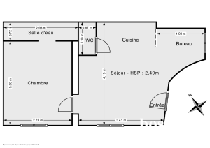 Appartement de 26.0 m² à Paris