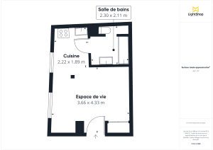 Appartement de 24.0 m² à Bordeaux