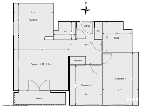 Appartement de 58.75 m² à Montreuil