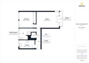 Appartement de 50.0 m² à Paris