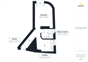 Appartement de 23.0 m² à Paris