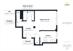 Appartement de 32.64 m² à Paris