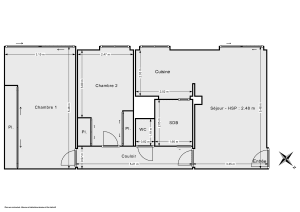 Appartement de 57.88 m² à Boulogne-Billancourt