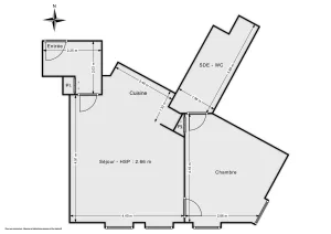 Appartement de 43.75 m² à Paris