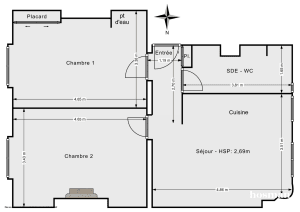 Appartement de 54.8 m² à Paris