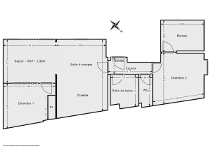 Appartement de 54.0 m² à Paris