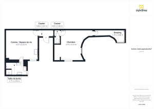 Appartement de 45.6 m² à Paris