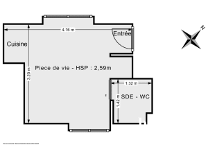 Appartement de 13.0 m² à Lyon